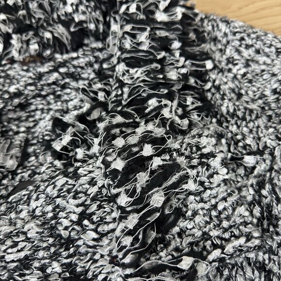 Y2k Frilly Cardigan Sweater Women M Knit Fairy 70s Wool Whimsi Artsy Eclectic - Picture 7 of 12